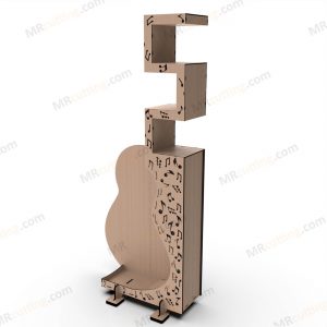 Guitar stand design made with music notes