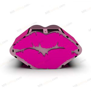 Laser Cutting file cosmetic stand-Lip-shaped