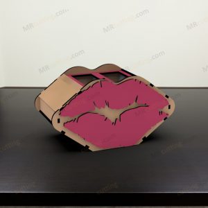 Laser Cutting file Lip-shaped cosmetic stand