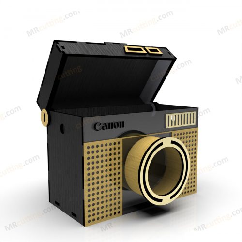 camera gift box laser cutting file