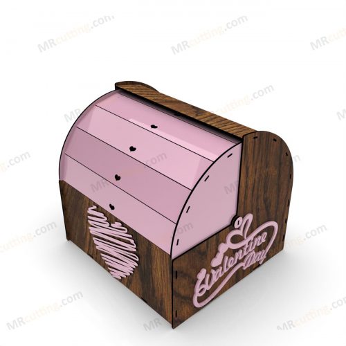 Valentine gift box laser cutting design