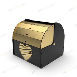 Valentine gift and flower box laser cutting file